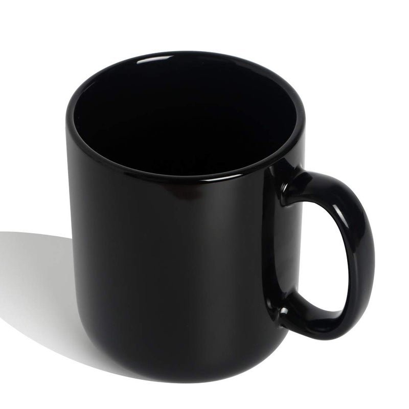 Smilatte 20 OZ Large Coffee Mug, M016 Plain Ceramic Boss Big Tea Cup with Handle for Dad Men, Black - Image 4